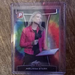 2025 Melissa Stark Leaf 1/1 Metal Pre-production PROOF Collector Card. Women of Sports.