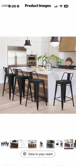 NIB counter stools matte black