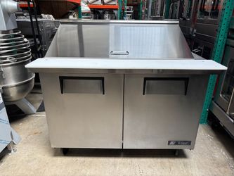 2 Door 4' Mega Top Sandwich Food Prep Table Cooler True TSSU-48-18M-B 48" Refrigerator NSF Topping #5043