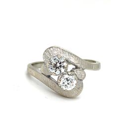 14Kt White Gold Diamond Ring 3.86g .57CTW Size 7.5 I-1037