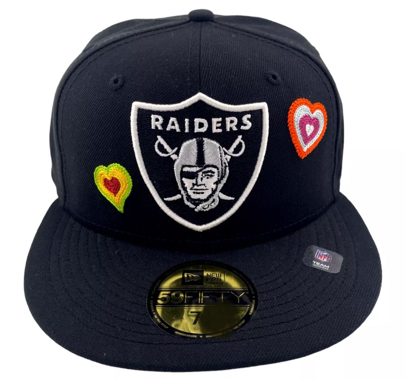 New Era Las Vegas Raiders Chain Stitch Hearts Pink UV 59FIFTY