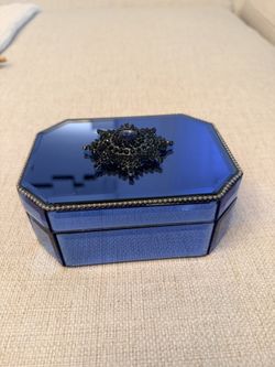 Z gallerie blue mirrored decorative small box