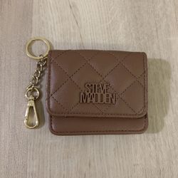 Steve Madden Women’s Leather Wallet With Key Chain Holder & Coin Zipper
