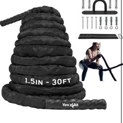 30 Ft. 1.5” Battle Rope For Workout 