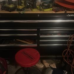 Tool Box And Tools 2 Drills 2 Batteries 