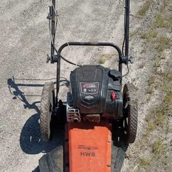 24 in. 163 cc Briggs and Stratton Gas 4-Stroke Walk Behind 3 Speed Self-Propelled Wheeled String Trimmer Field Mower