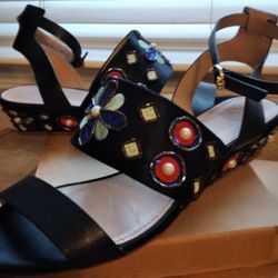 Tory Burch Shoes | Tory Burch Wedge | Color: Black | Size 9M