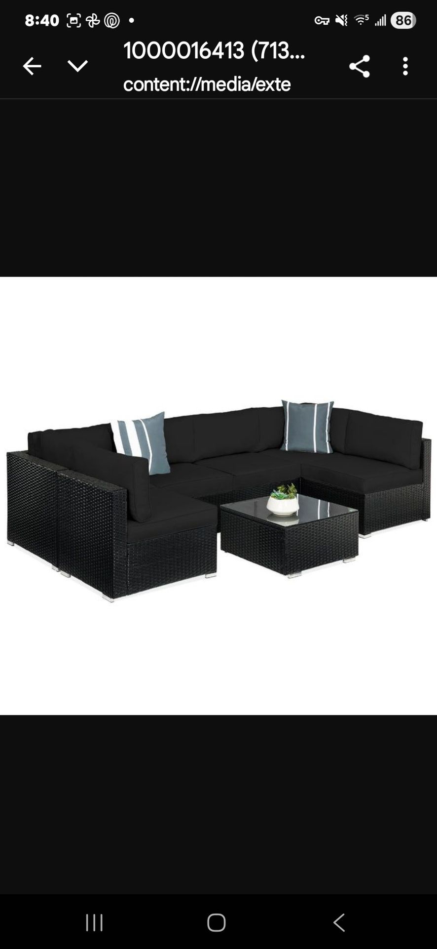 Outdoor Modular 7 Piece Wicker Sectional