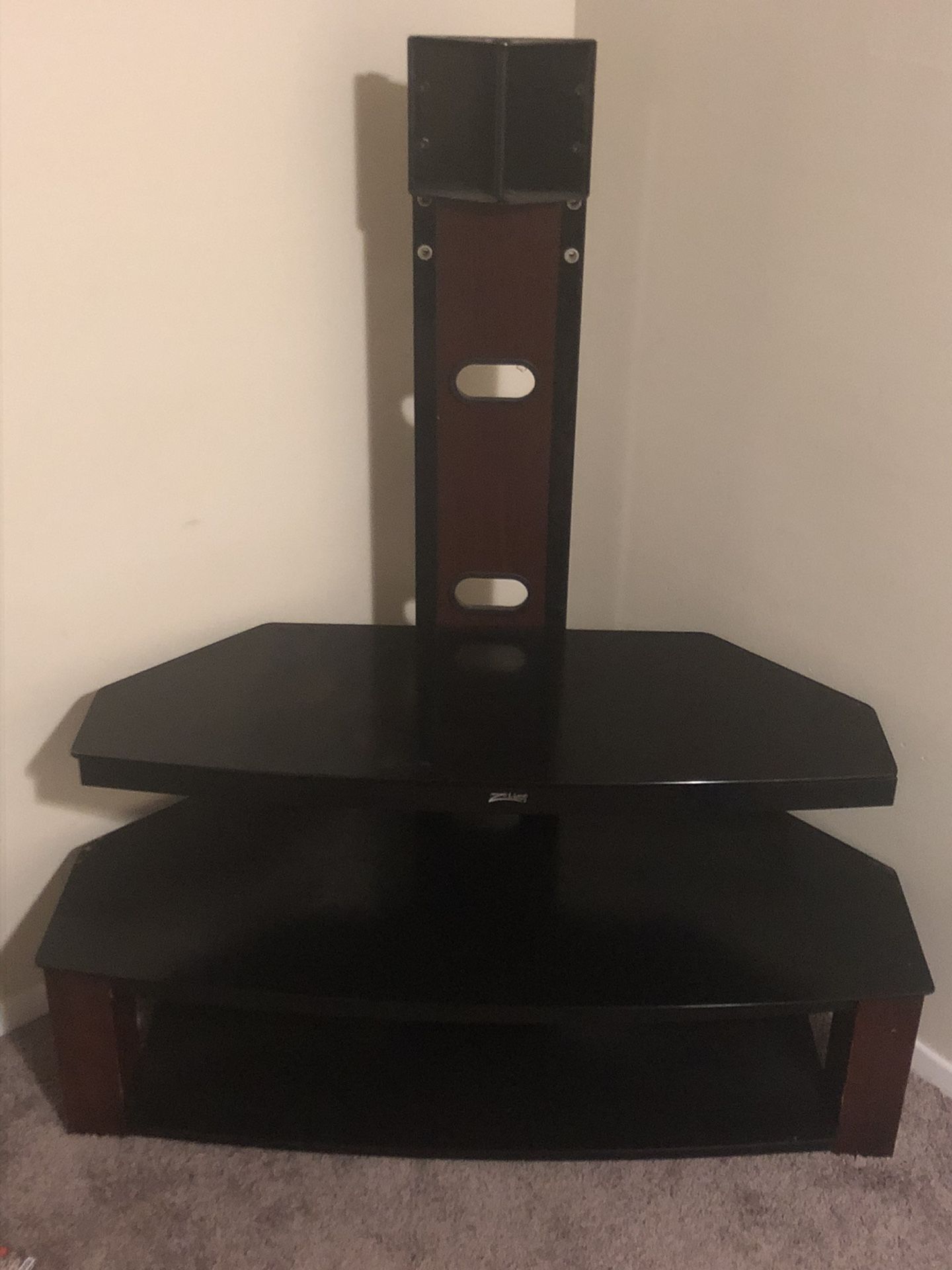 Glass top tv stand/mount