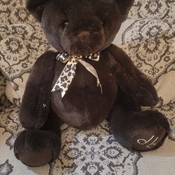 Dennis Basso Chocolate Brown Plush Teddy Bear Stuffed Animal