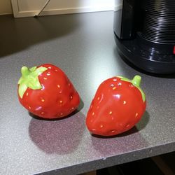 Strawberry Ceramic Salt and Pepper Shakers