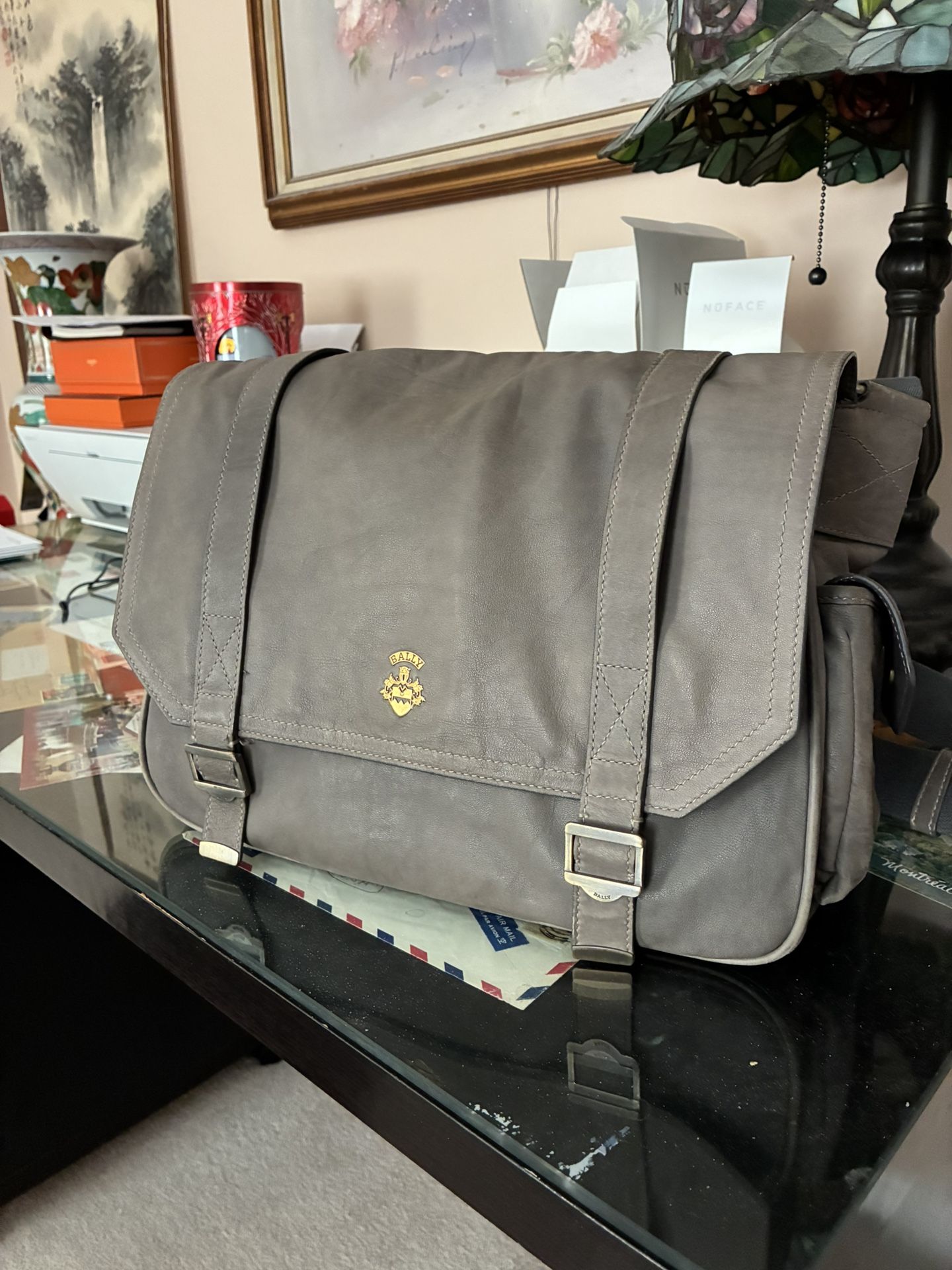 Bally Leather Messenger Bag