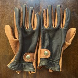 Grifter Deerskin And Bison Motorcycle Gloves 