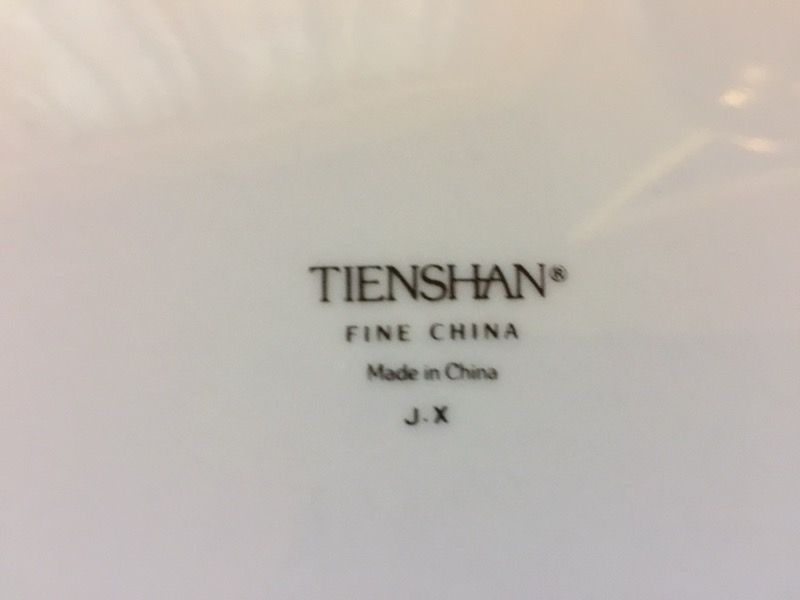 New beautiful China dishes. TIENSHAN Classic Gold China.