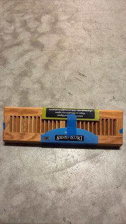 Red Oak Baseboard Wooden Register 18inch Supply Floor Vent Baseboard Diffuser Pre Finished 18.8x4.6x3.6”
