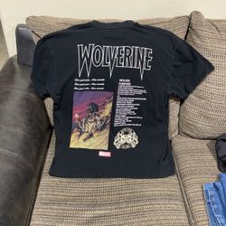 Size Large, Wolves Club Marvel Wolverine T-Shirt.