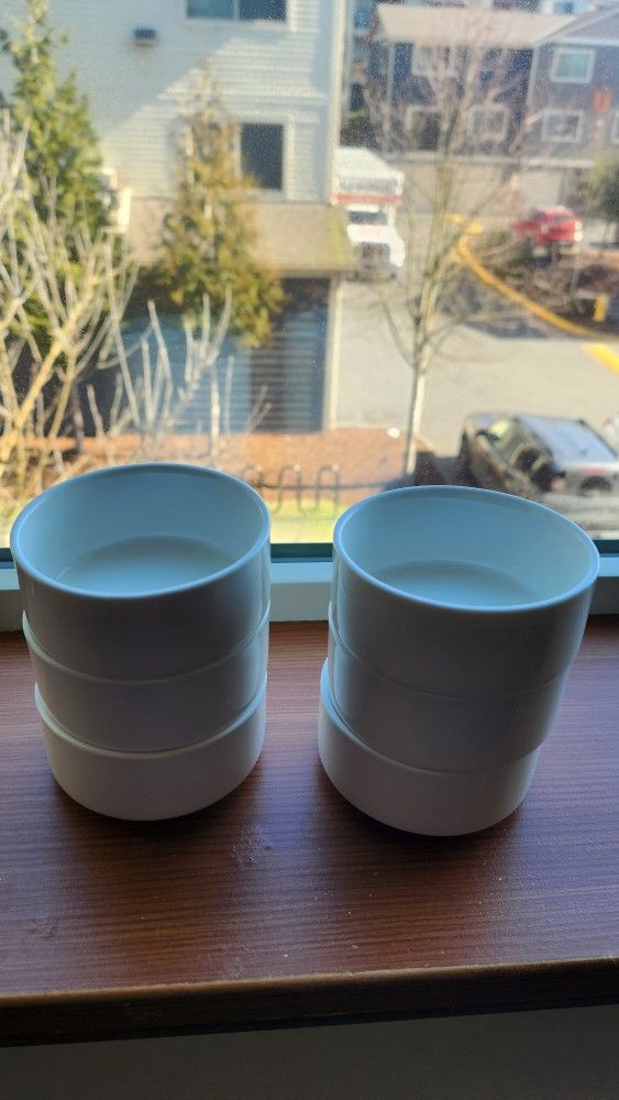 white bone small size bowls 6 pcs