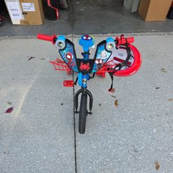 Huffy Spiderman Bike With Helmet
