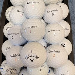 50 Golf Balls As Pictured Titleist , Taylormade, Callaway, Bridgestone …. 
