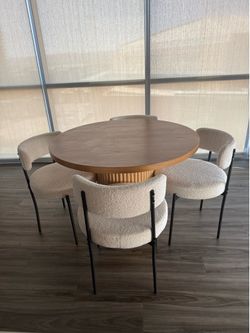 Dining table and chairs