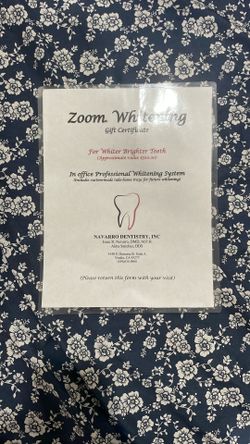 Professional teeth whitening