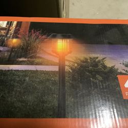 BALHVIT METAL SOLAR TORCH LIGHTS 4pcs