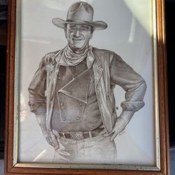8X10” John Wayne Picture Framed 10.00