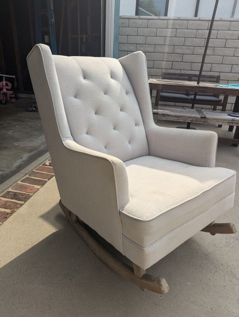 Pottery barn (PB) Tufted Wingback Rocking Chair/Rocker