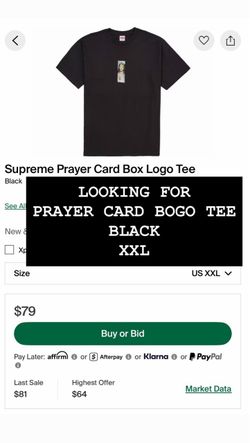 WTB Prayer Card Box Logo Tee Black XXL