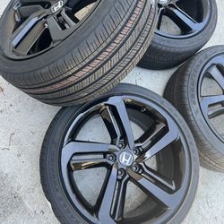 Honda Accord Rims 19” New Goodyear Tires Rines Y Llantas Nuevas OEM Factory Wheels Fits Accord Civic CRV New Gloss Black 