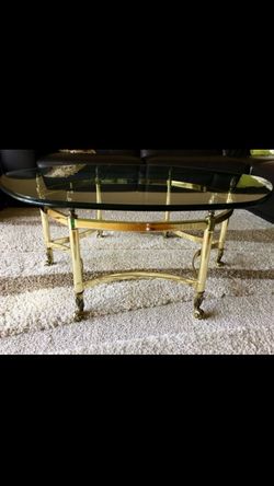 Vintage brass coffee table