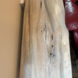 Live Edge Wood And Metal Coffee Table