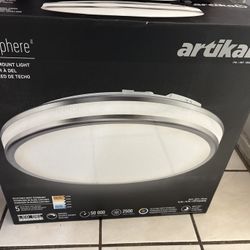 Artika Altitude LED Flush Mount Light 15" Indoor Modern Chrome