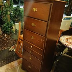 NICE TALL SOLID WOOD DRESSER 56INHTBY21INWD 17INDEPTH 45 FINAL PRICE