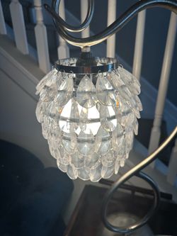 Stainless steel crystals lamp