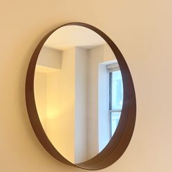 IKEA Brown Wooden Round Wall Mirror (pick up in financial district)