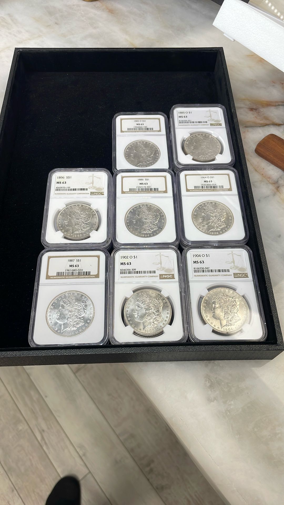 1880 Through 1904 Morgan Silver Dollars MS63
