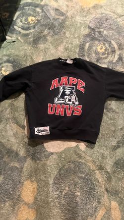 Red and black Aape university sweater