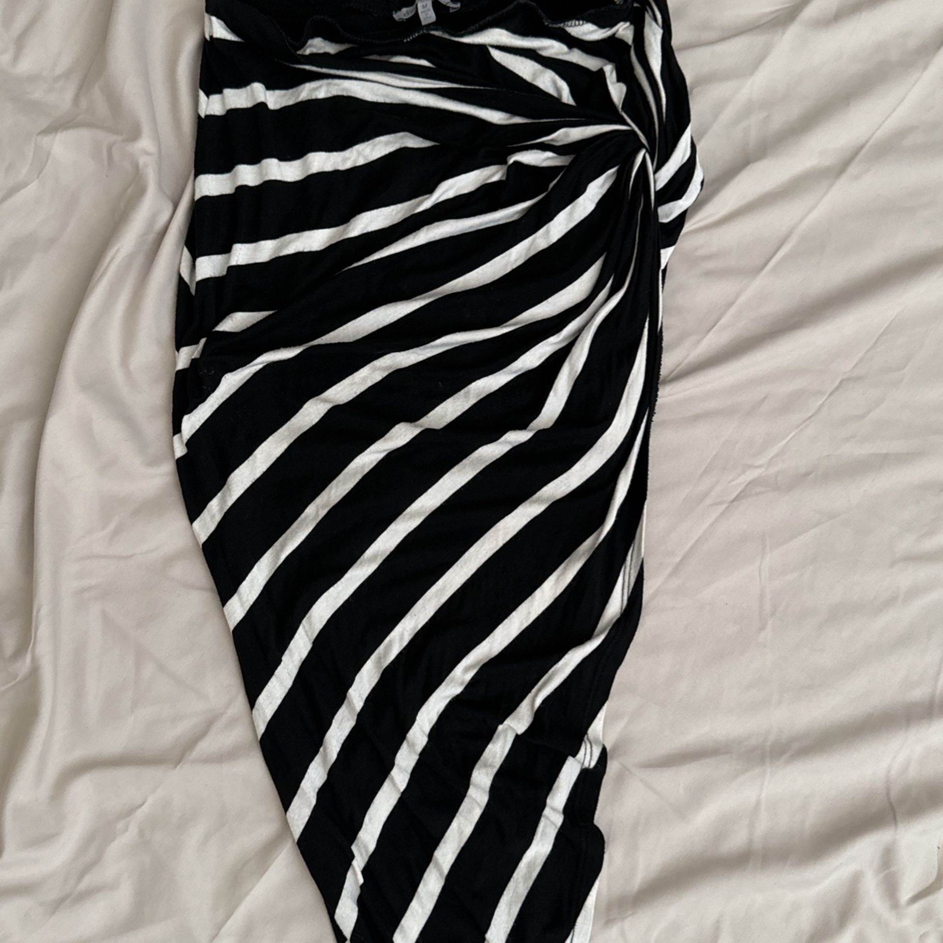 Asymmetrical Stripped Skirt