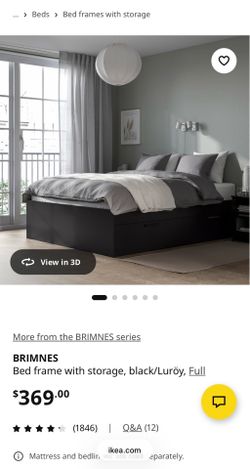 Ikea Bed Frame full size black