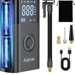 Brandnew Portable Air Compressor - 2.5X Faster Inflator, 150PSI Digital Tire Pressure Gauge for Car, Bike, Motorcycle & Ball