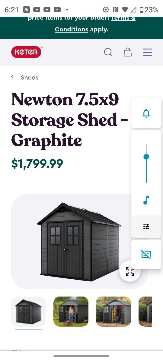 Keterr Newton Storage Shade 7.5By 9 Feet $1450