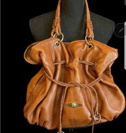 Vintage- Elliot Lucca Mlm Bronze Color Pig Leather Hobo Bag