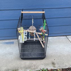 Parakeet Or Other Bird Cage And Toys! 