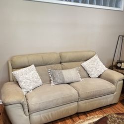 Sofa/Couch set of two. Real leather and fully reclinable.  