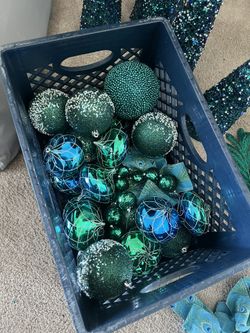 Teal Christmas Decorations