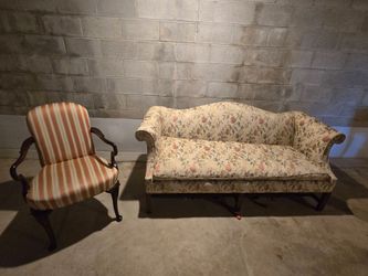 Southwood Chippendale Sofa and Matching Sidechair