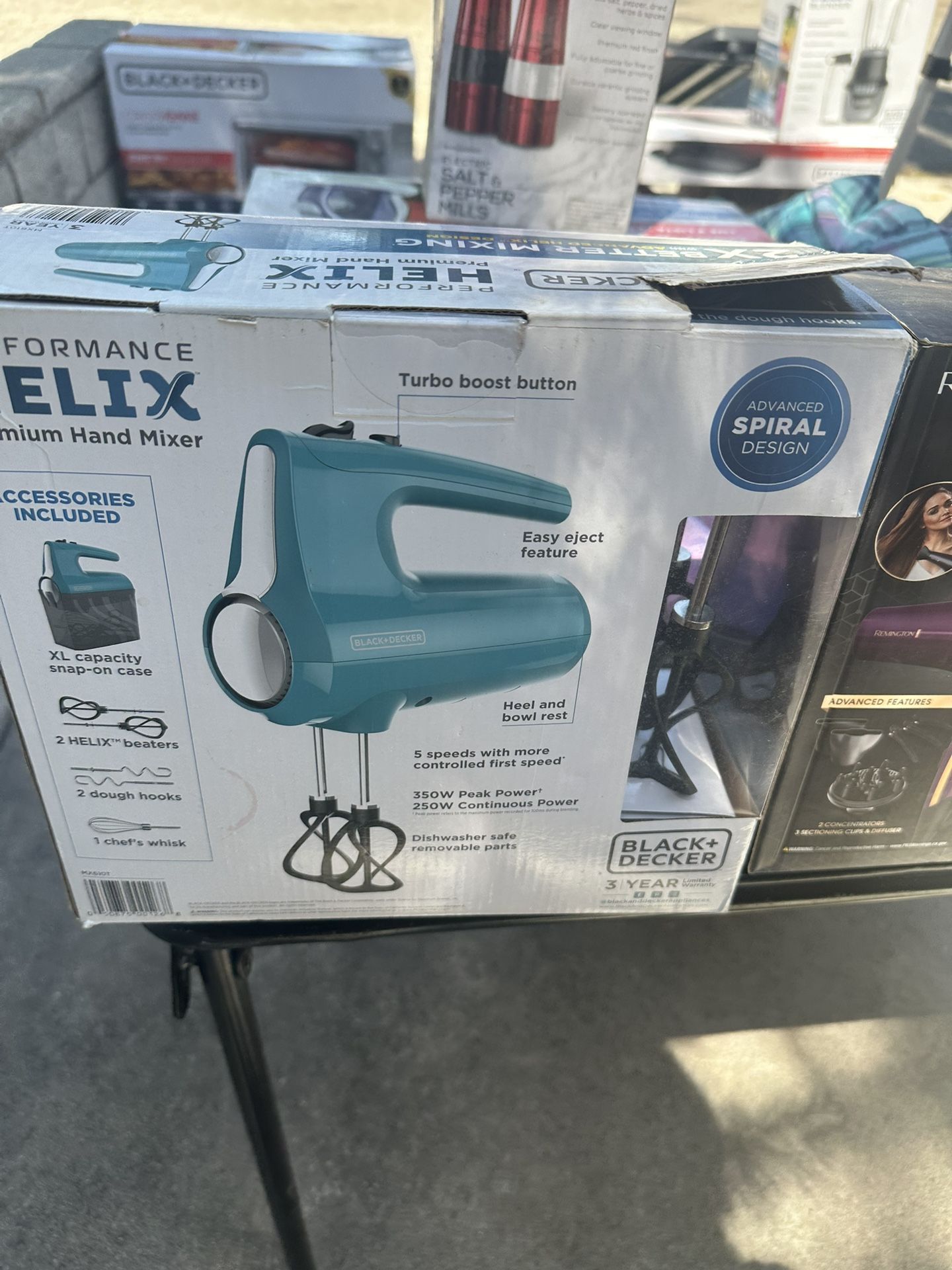 Blue Spiral Hand Mixer