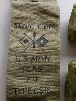 WW2 US Army Signal Corps flag kit pouch $30 each new old stock