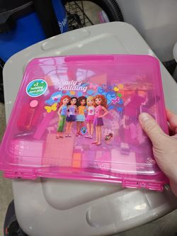 Lego friends case and lego parts / pieces / instructions